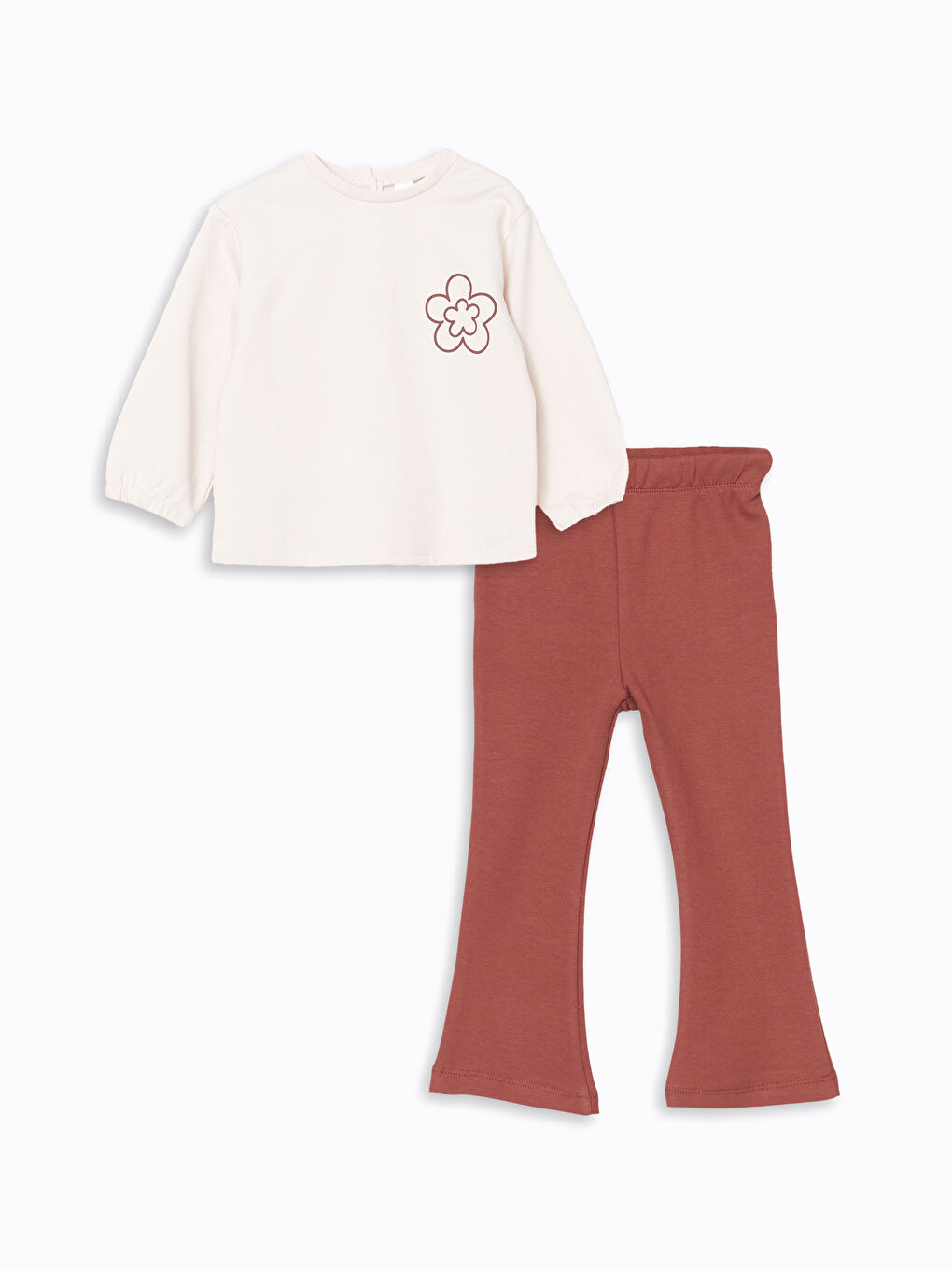 Crew Neck Floral Girls' Sweatshirt and Leggings 2 Pack