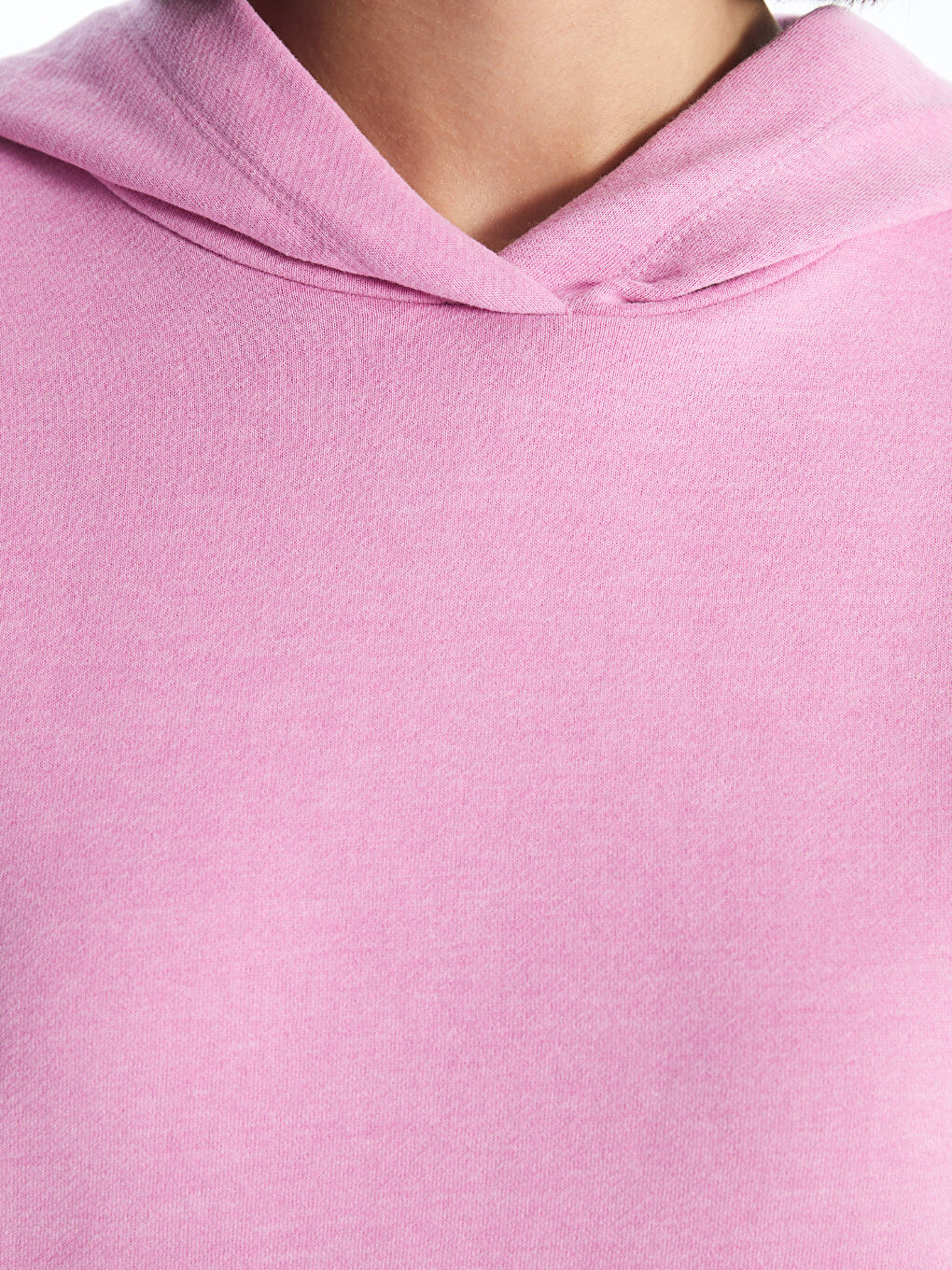 LCW ECO Pembe Oversize Kadın Kalın Hoodie - 2