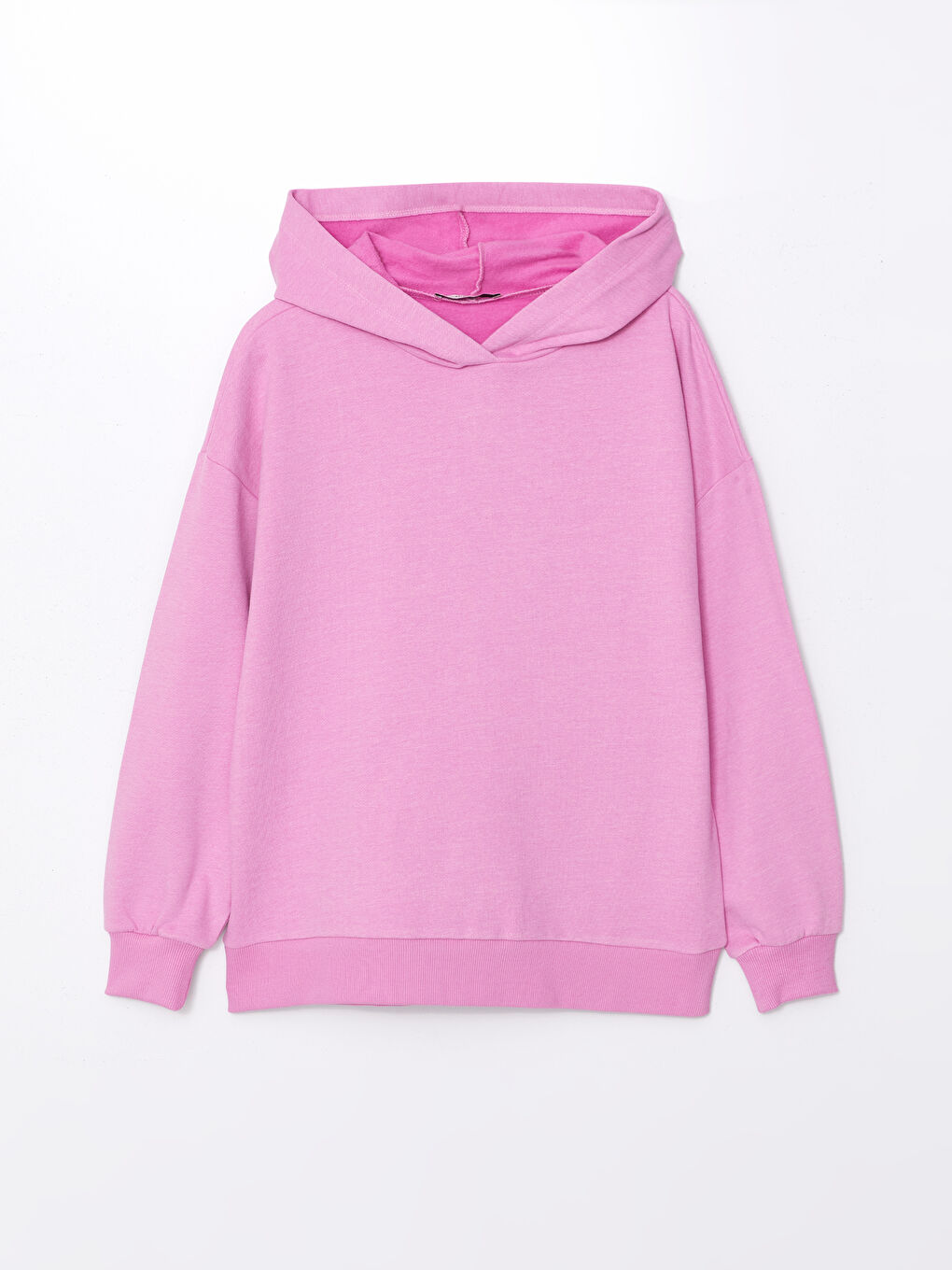 LCW ECO Pembe Oversize Kadın Kalın Hoodie - 4