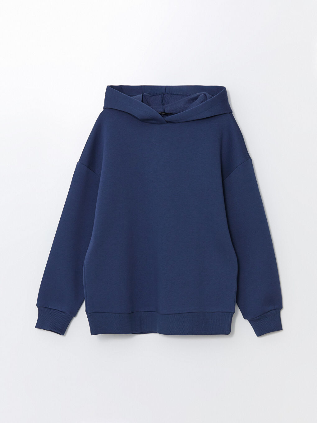 LCW ECO Koyu Lacivert Oversize Kadın Kalın Hoodie - 4