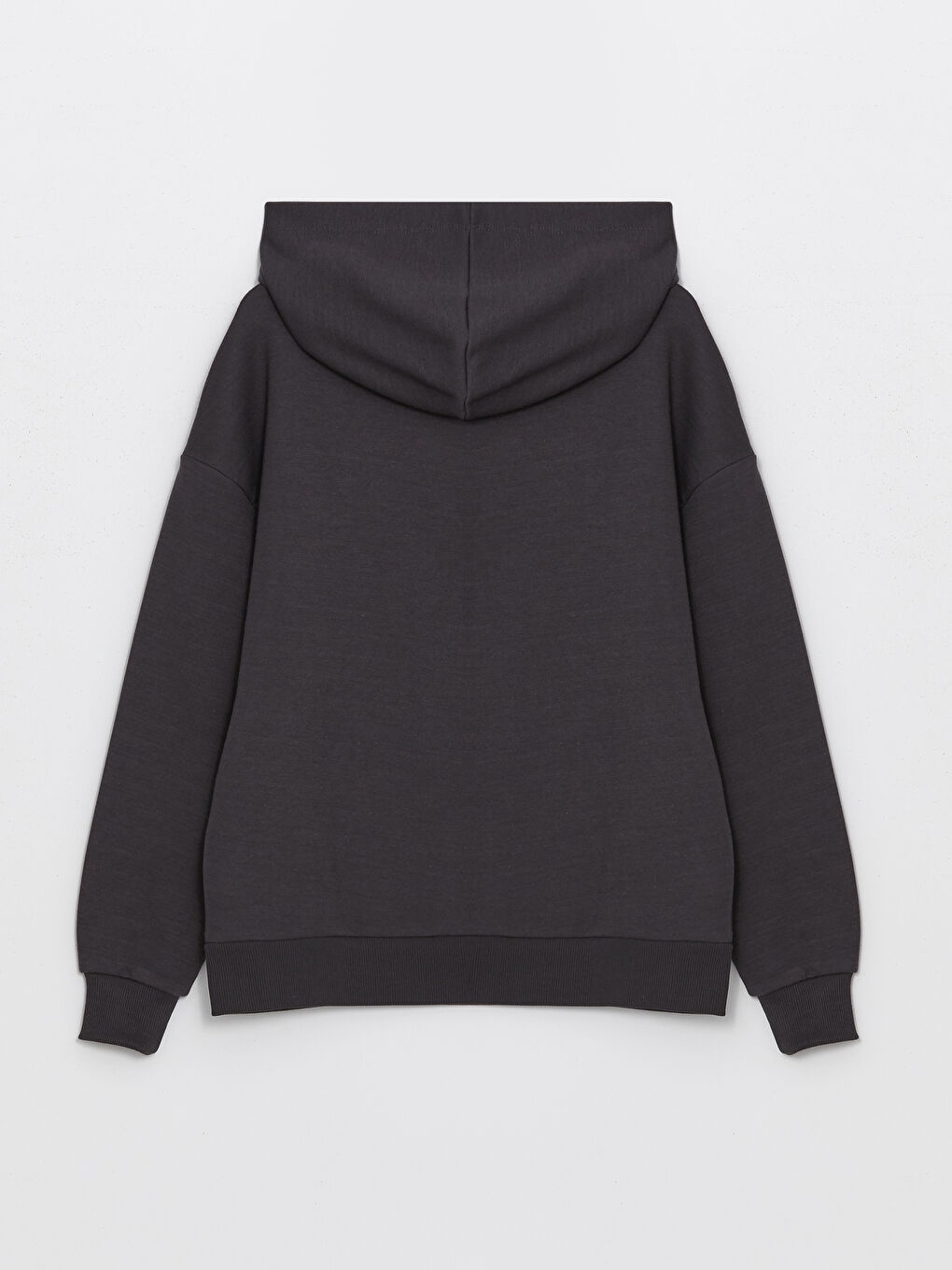 LCW ECO Antrasit Oversize Kadın Kalın Hoodie - 5