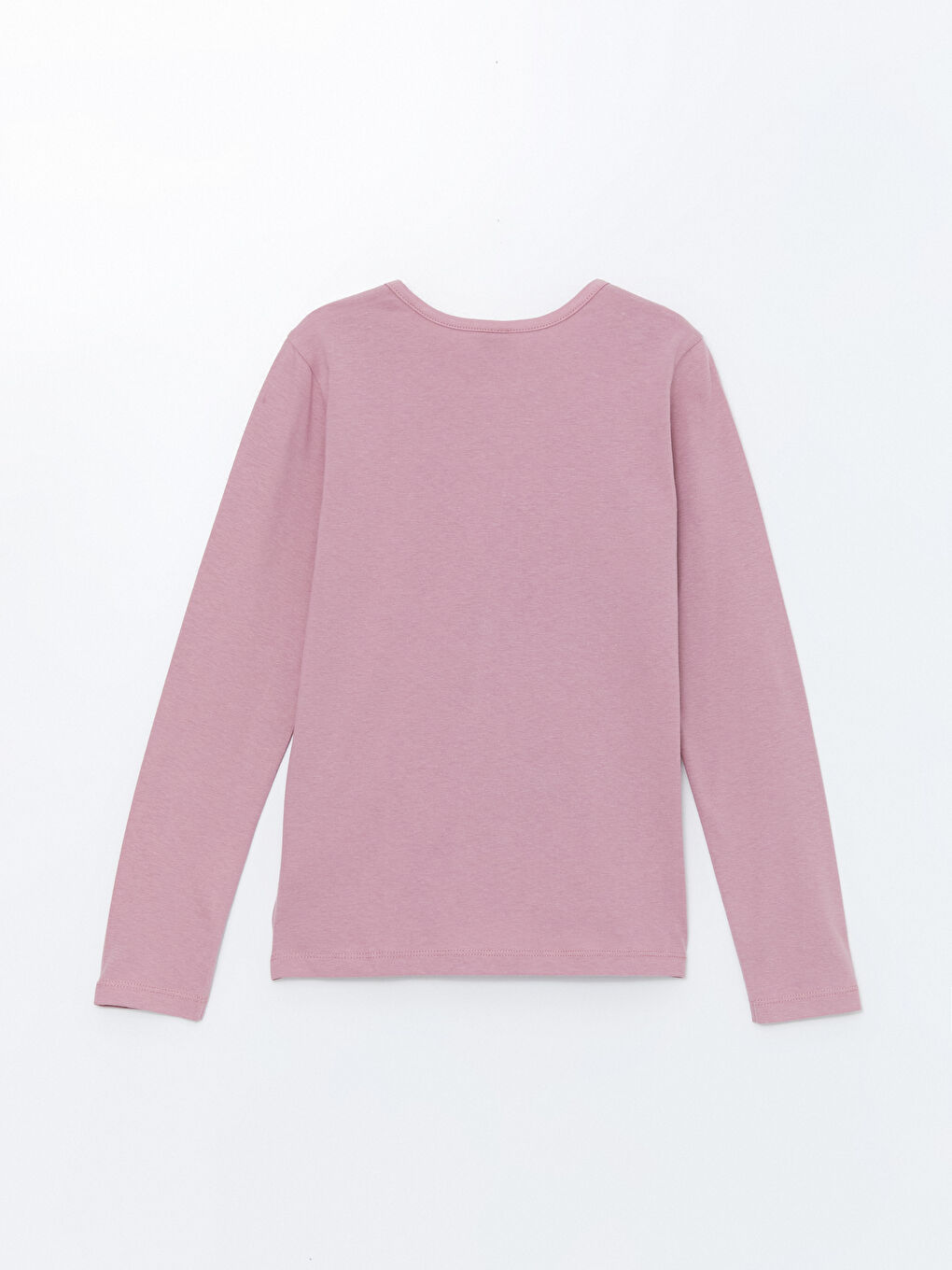 Crew Neck Printed Long Sleeve Girls' T-Shirt-5