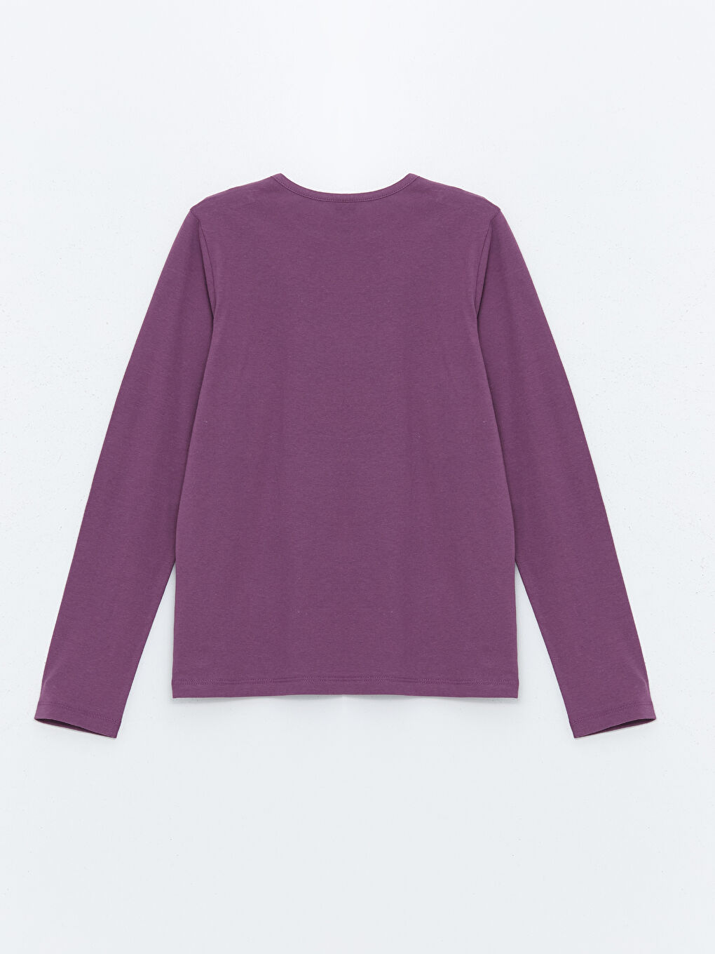 Crew Neck Printed Long Sleeve Girls' T-Shirt-2