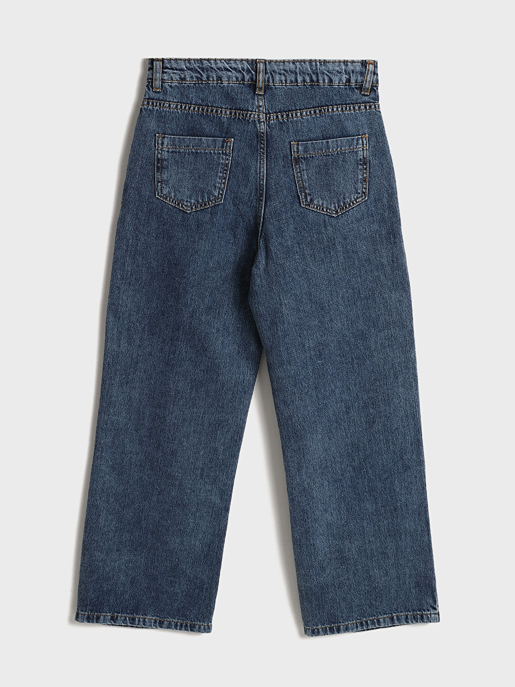 Jean fille avec taille élastiquée ajustable-1