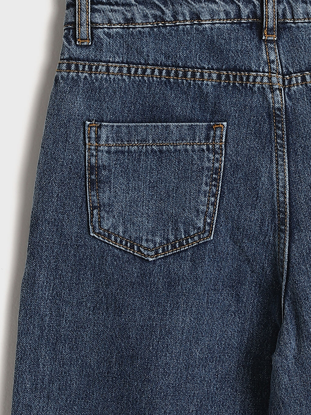 Jean fille avec taille élastiquée ajustable-3