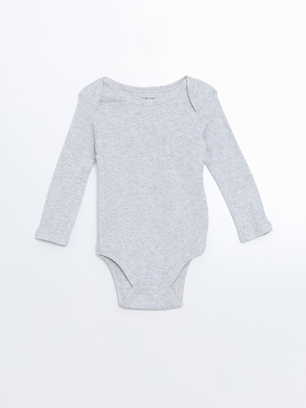 Gri Bisiklet Yaka Erkek Bebek Çıtçıtlı Body