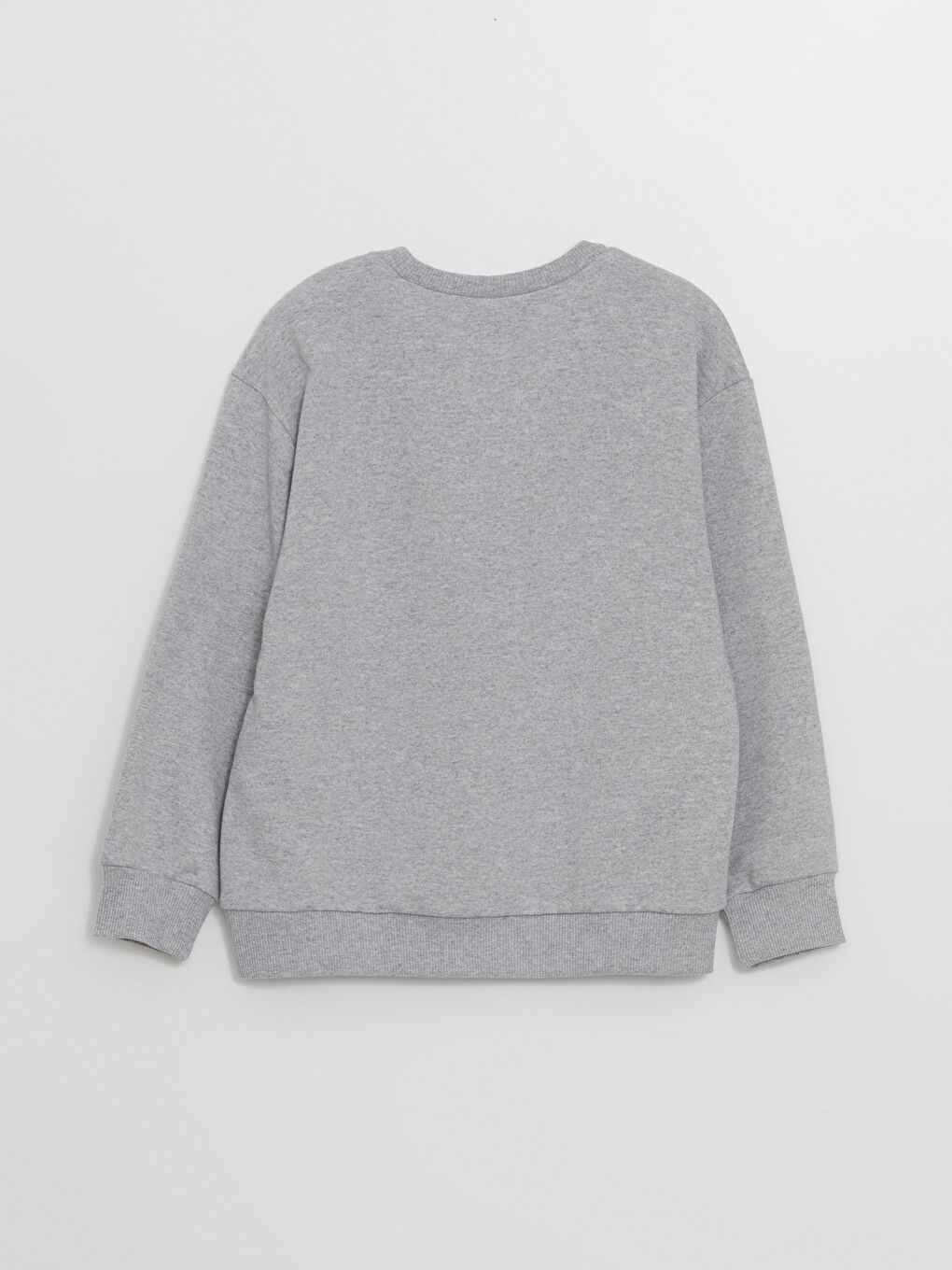 LCW ECO Grey Mel - Lacivert Bisiklet Yaka Basic Uzun Kollu Kız Çocuk Sweatshirt - 2