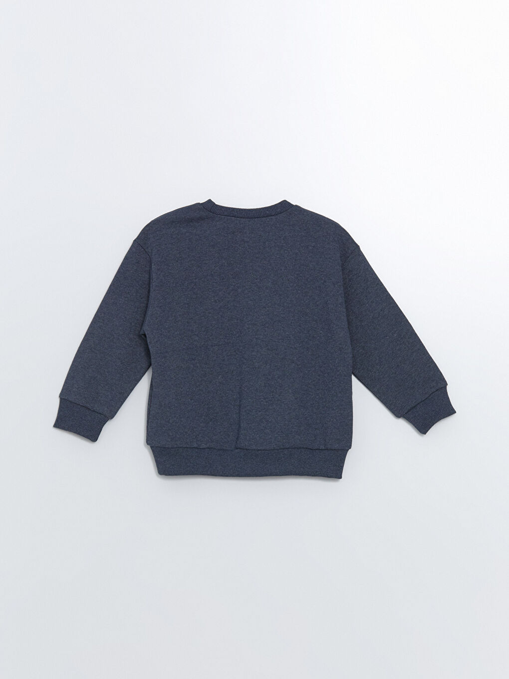 LCW ECO Mat İndigo Bisiklet Yaka Basic Uzun Kollu Kız Çocuk Sweatshirt - 2