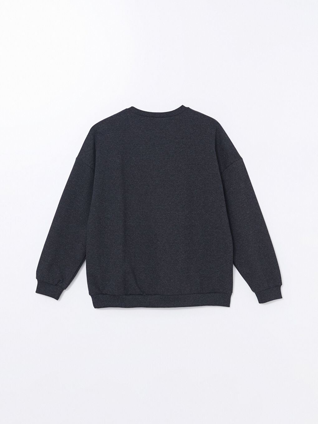 LCW ECO Antrasit Bisiklet Yaka Oversize Kadın Sweatshirt - 5