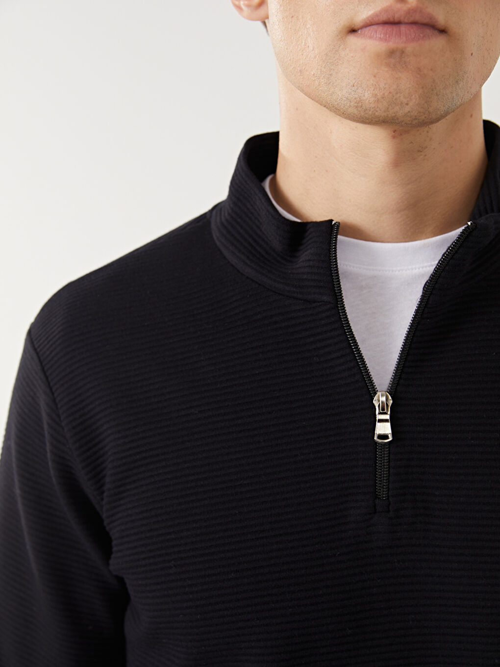 Funnel Neck Men's Sweatshirt-2