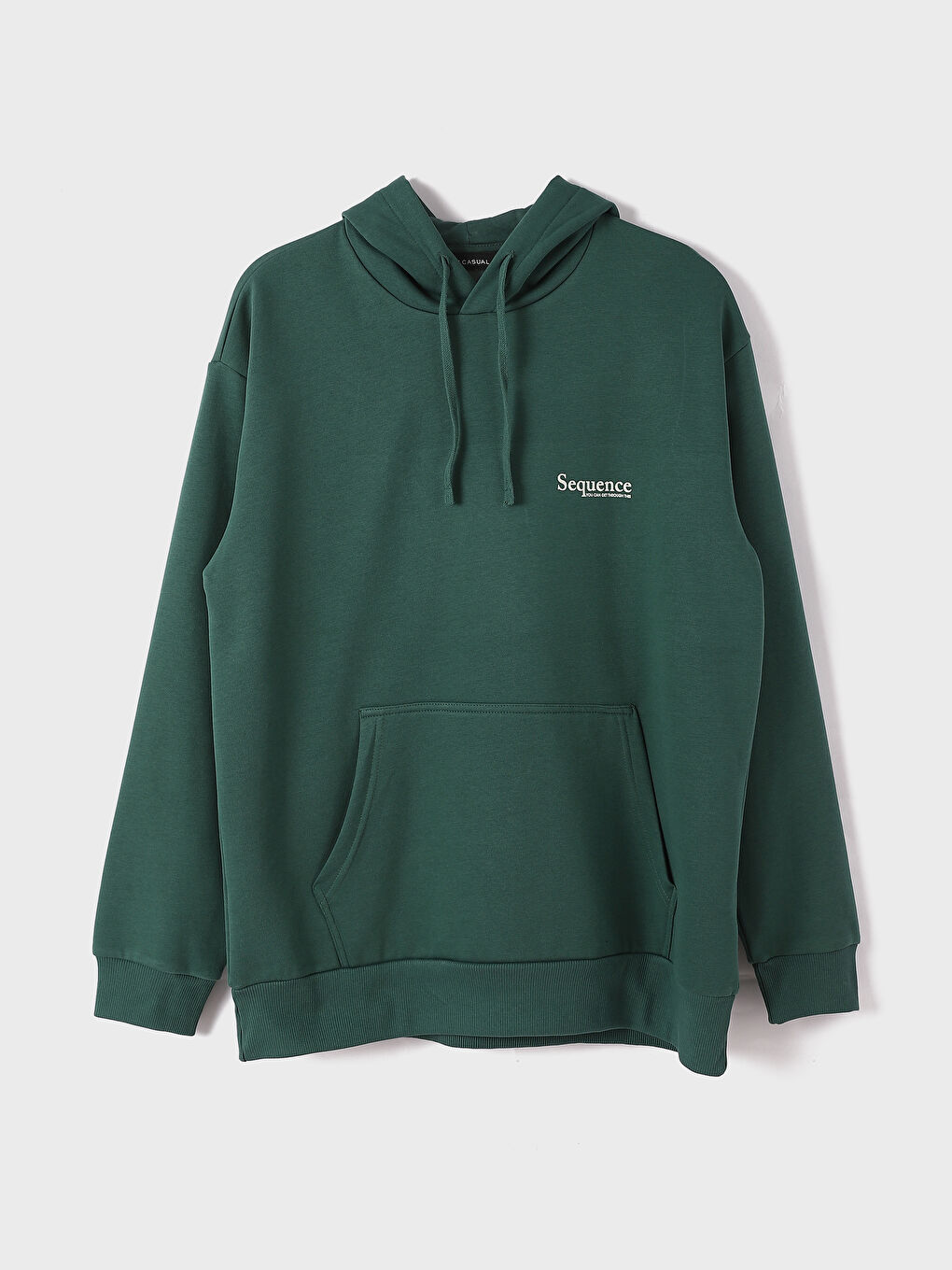 هودي مطبوع كم طويل للرجال