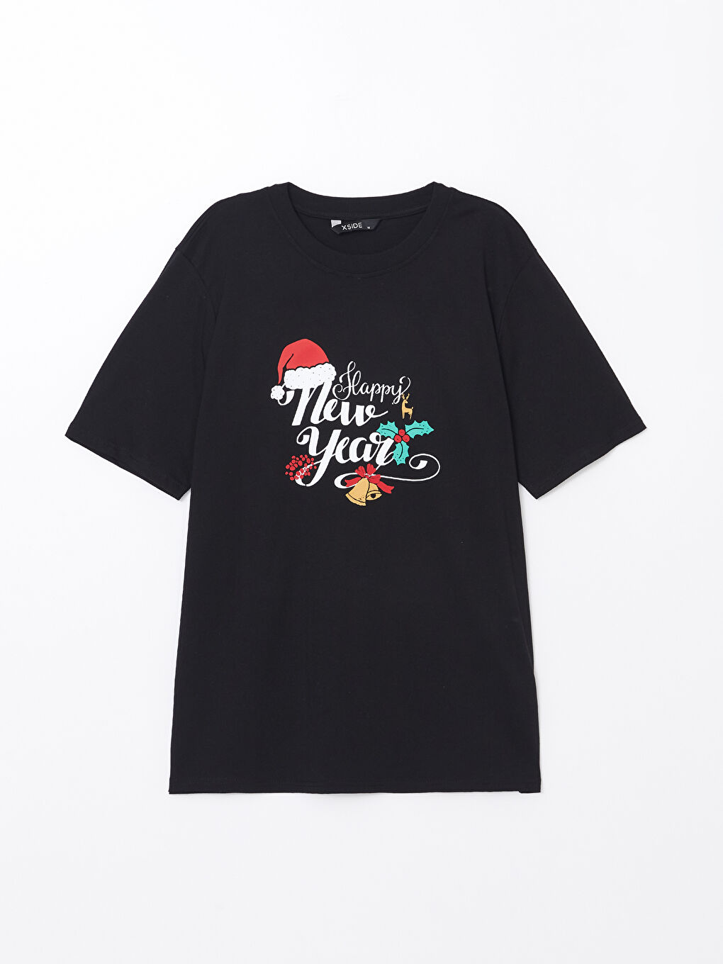 Crew Neck Short Sleeve Christmas Themed Jersey Men's T-Shirt-4