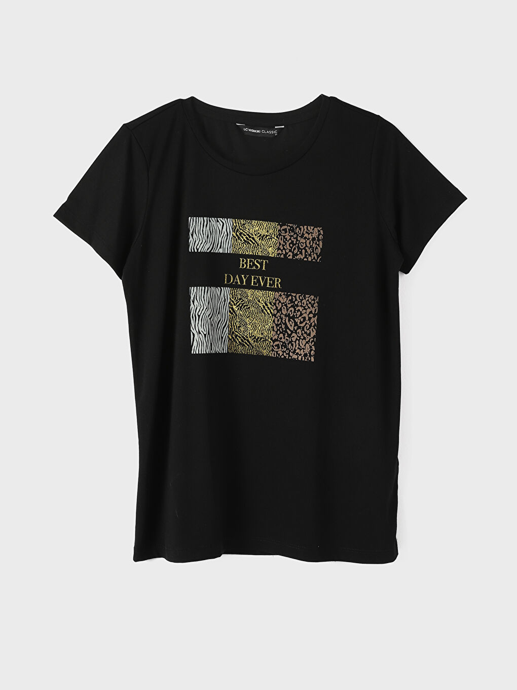 Crew Neck Printed Short Sleeve Women's T-Shirt