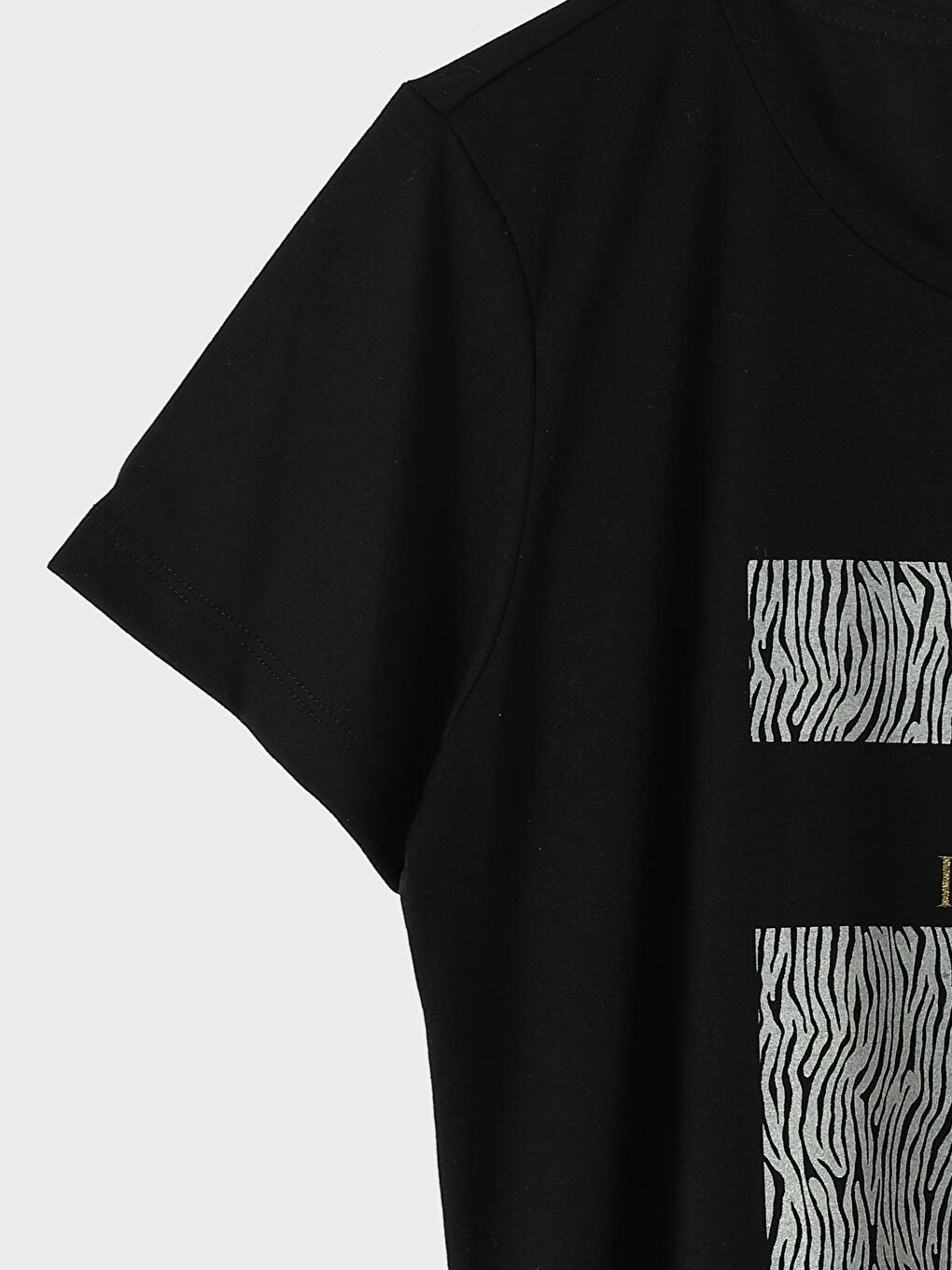 Crew Neck Printed Short Sleeve Women's T-Shirt-2