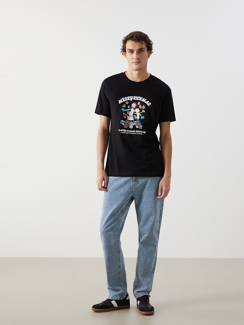 XSIDE T-shirt en Jersey Imprimé Rick et Morty à Manches Courtes et Col Rond pour Hommes -W4FA27Z8-CVL