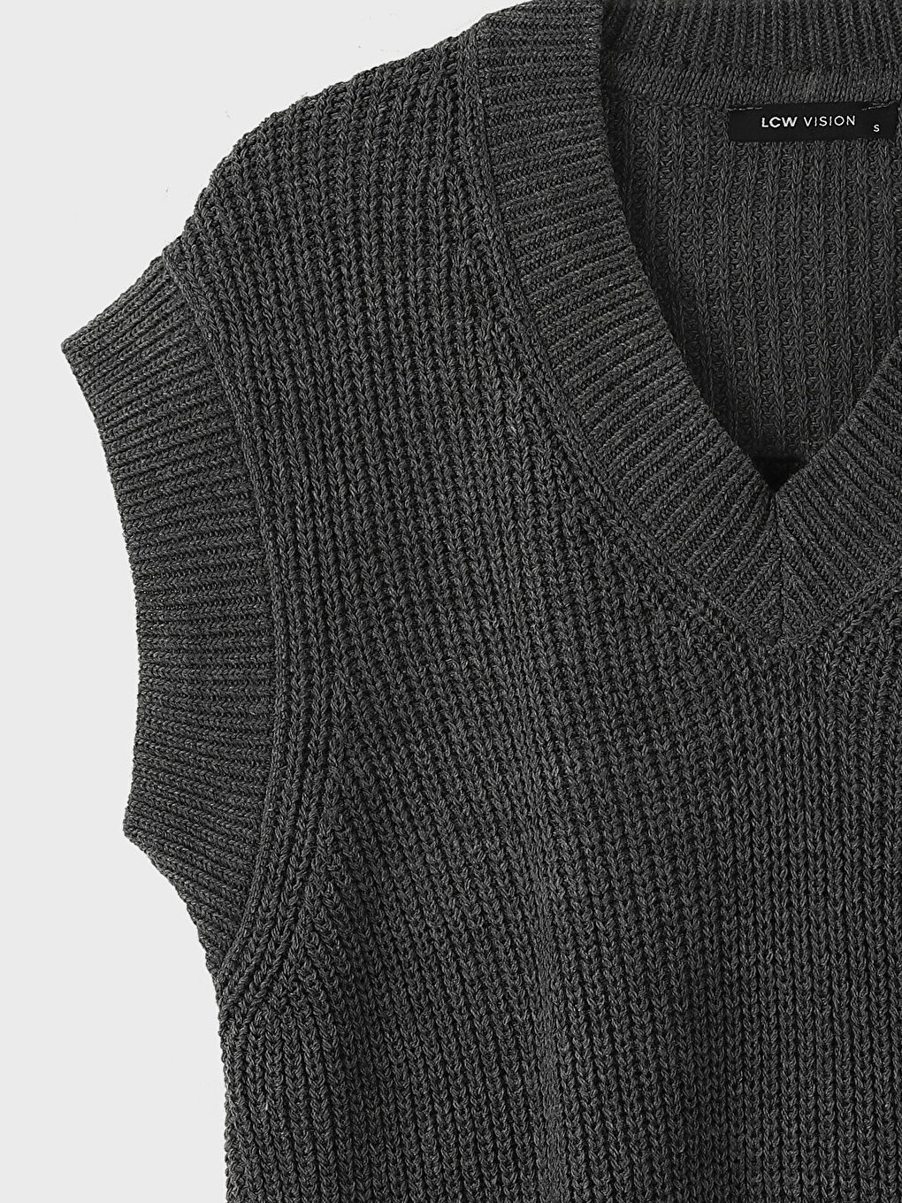 LCW Vision V Neck Sweater Vest -W4FA45Z8-F4L
