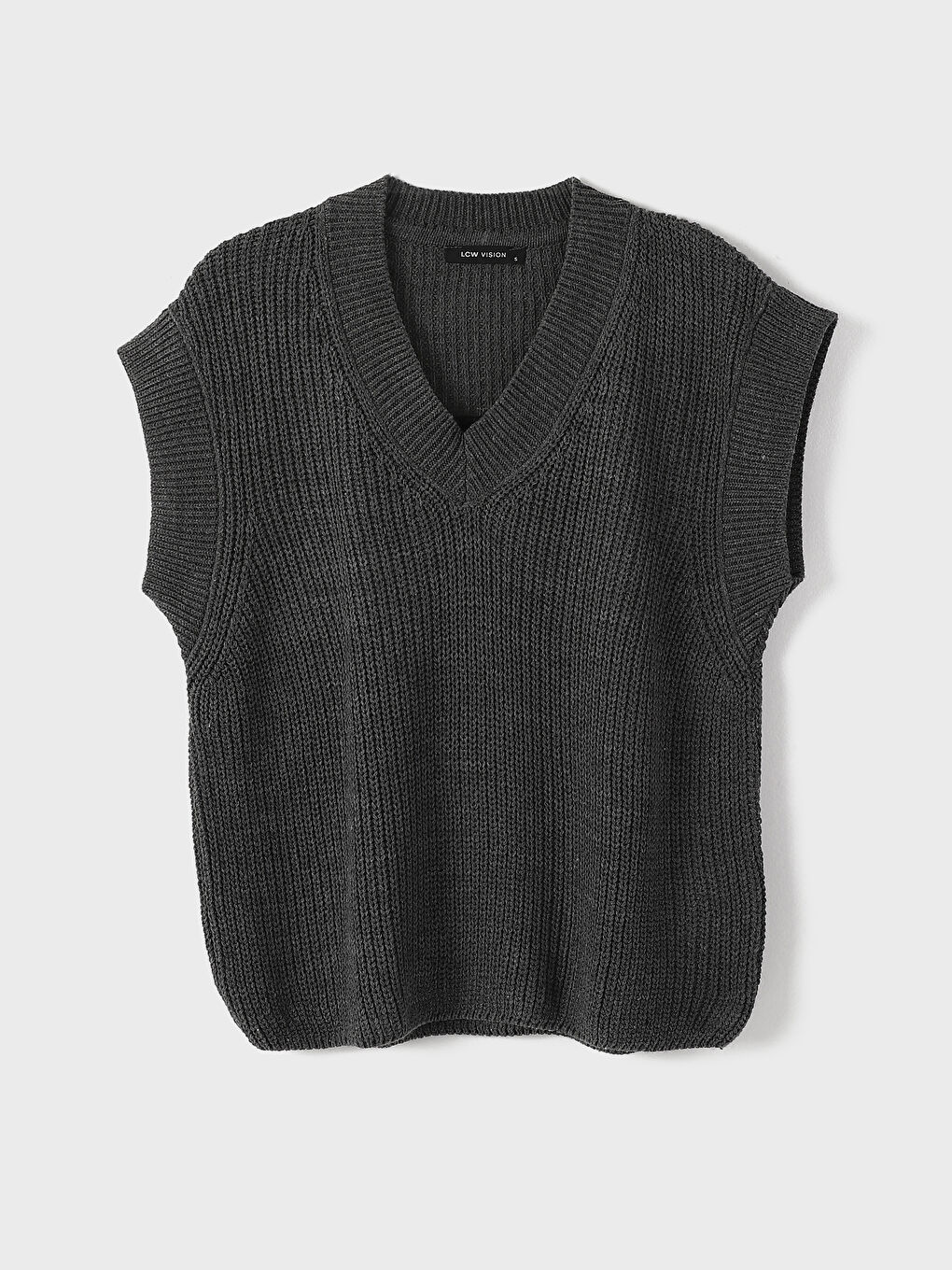 LCW Vision V Neck Sweater Vest -W4FA45Z8-F4L