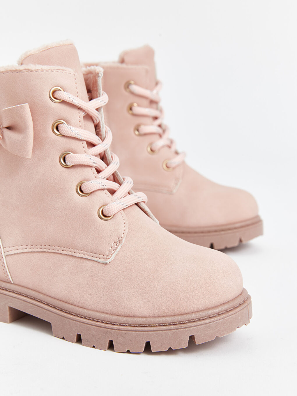 LCW STEPS Laces and Zipper Closure Baby Girls' Boots -W4FA48Z1-VD6