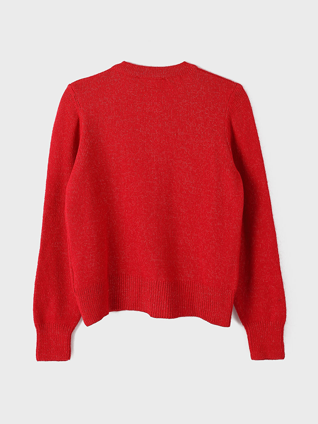 Crew Neck Plain Long Sleeve Women's Knitwear Cardigan-1