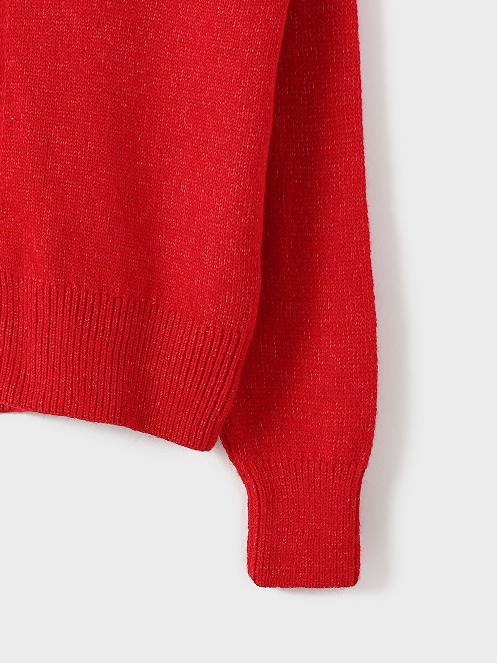 Crew Neck Plain Long Sleeve Women's Knitwear Cardigan-2