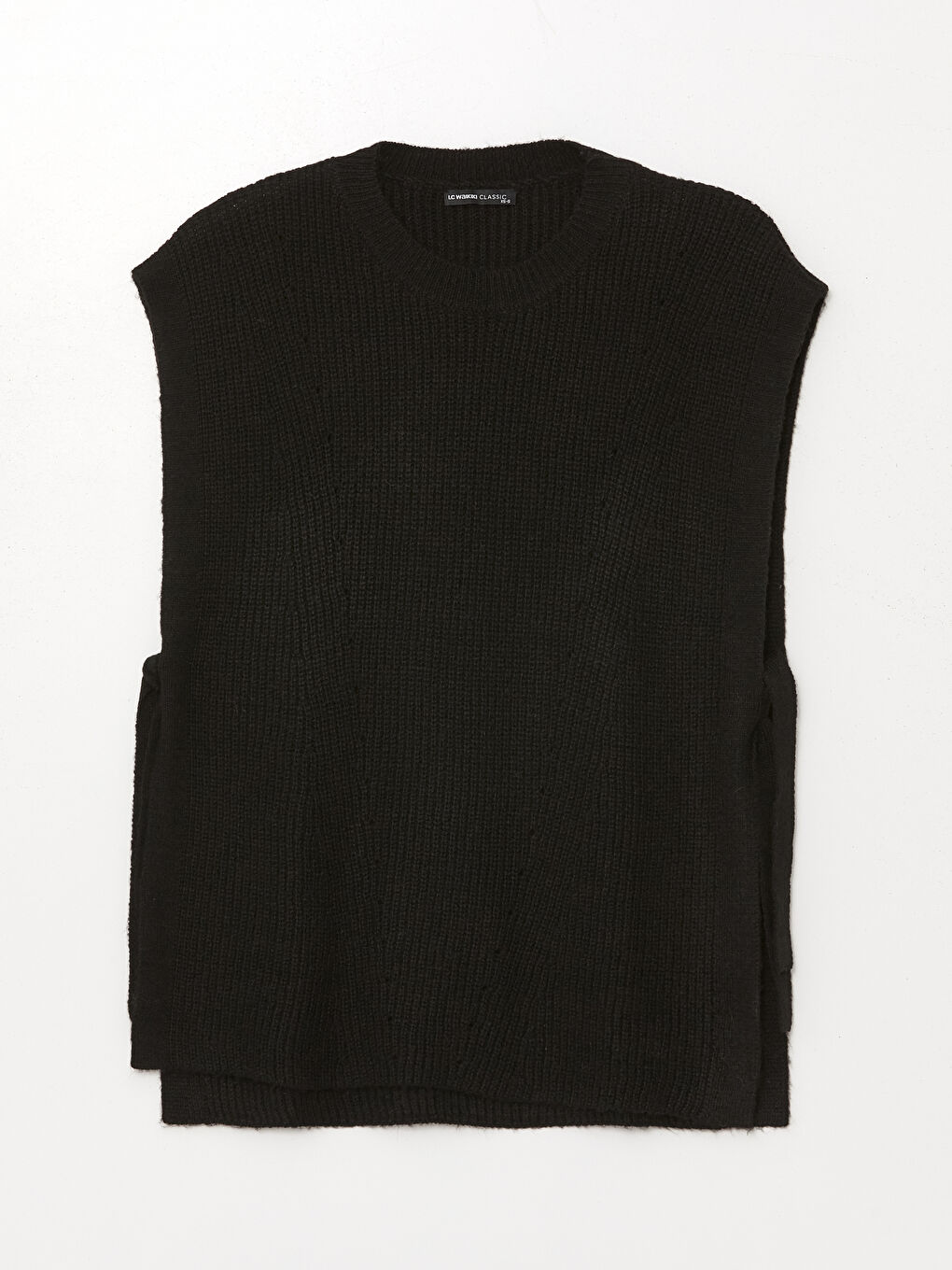 LCWAIKIKI Basic Crew Neck Textured Oversize Women's Knitwear Sweater Vest -W4FA60Z8-CVL