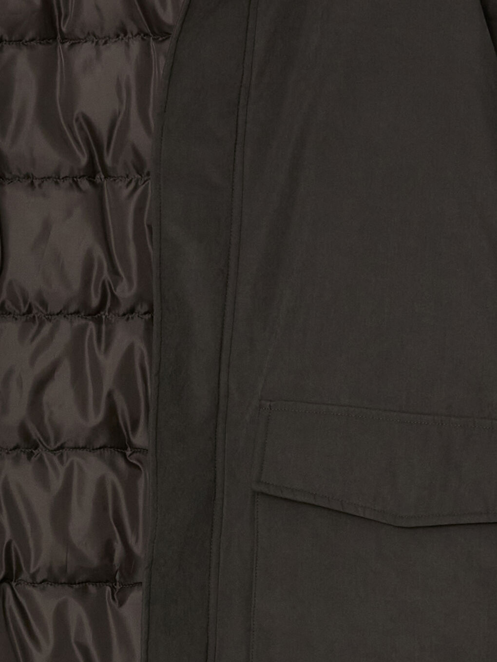 Haki Standart Kalıp Kürk Yaka Erkek Mont-6