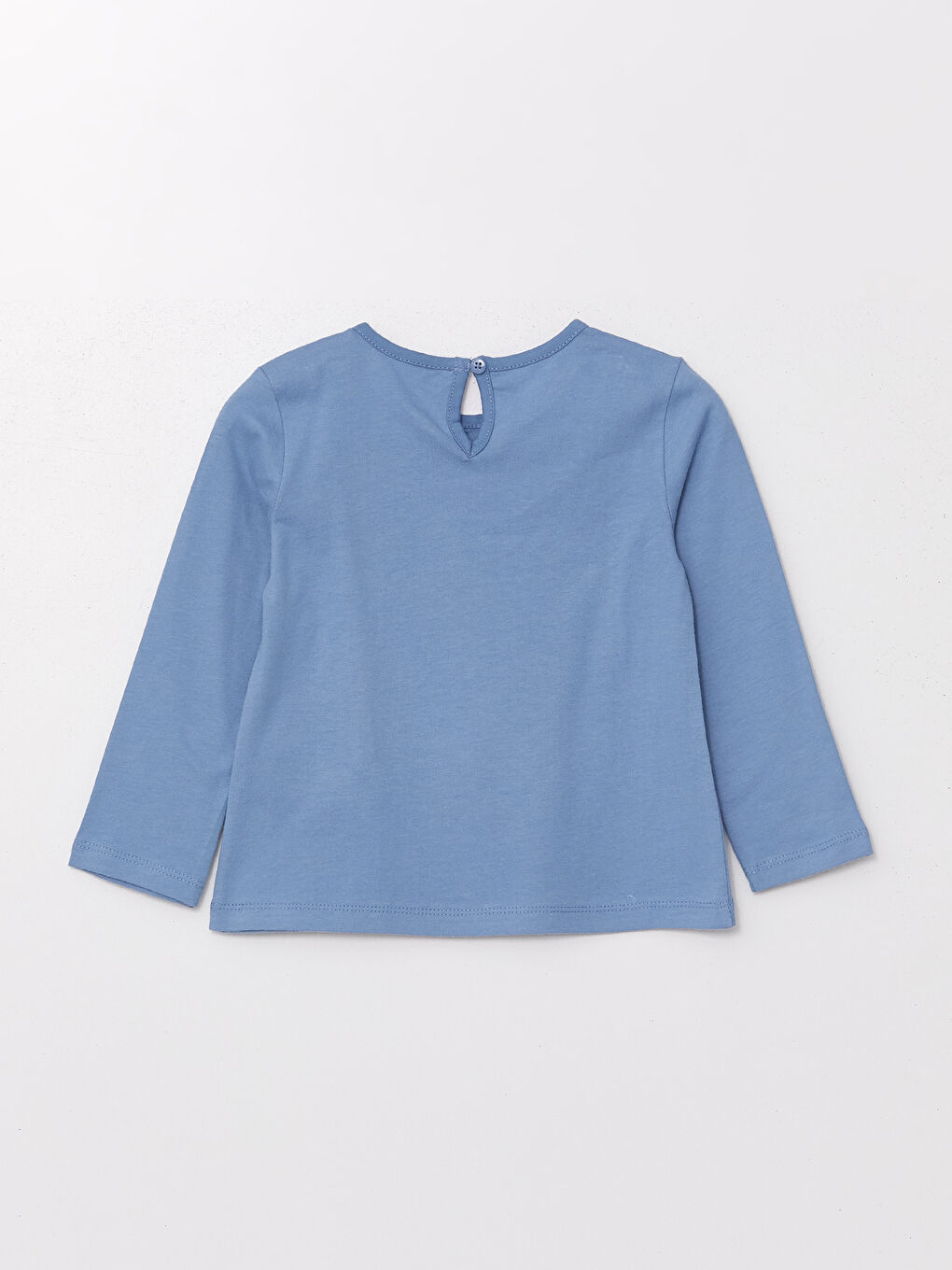 Mavi Bisiklet Yaka Uzun Kollu Baskılı Kız Çocuk Tişört 2'li-2