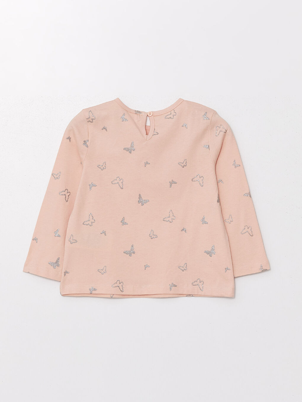 Mavi Bisiklet Yaka Uzun Kollu Baskılı Kız Çocuk Tişört 2'li-4