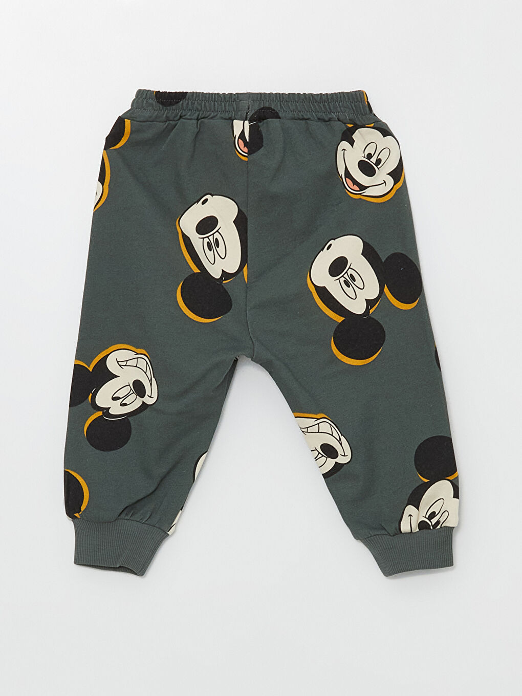 LCW baby Crew Neck Long Sleeve Mickey Mouse Printed Baby Boys' Sweatshirt and Pants 2 Pack Set -W4FB88Z1-YG4