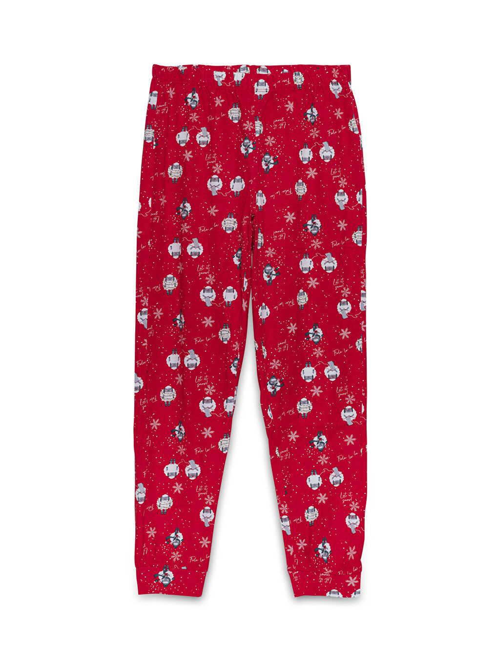 LCW DREAM Ensemble Pyjama Court à Thème de Noël Col Rond Manches Courtes pour Femmes -W4FC20Z8-LTP