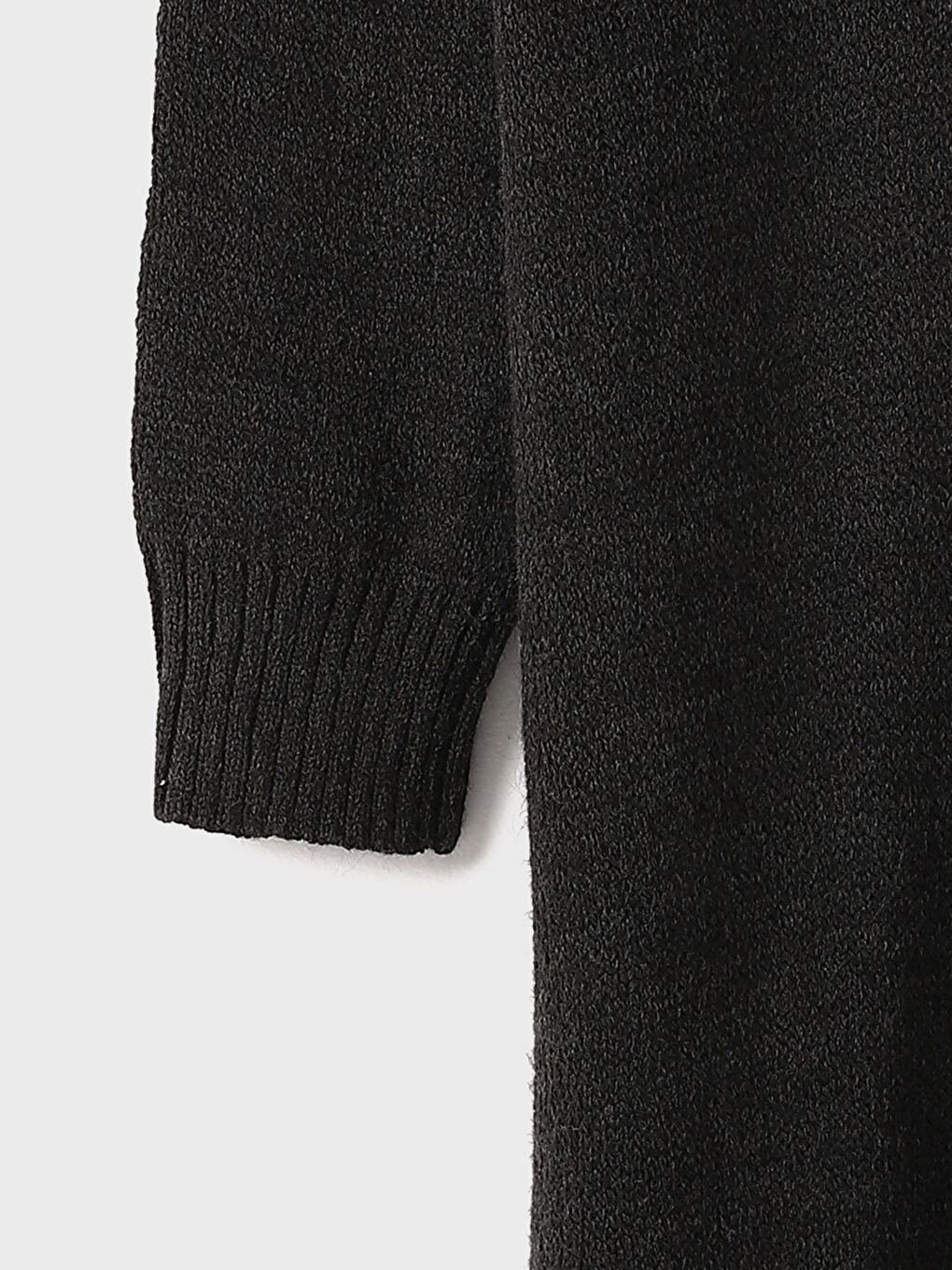 فستان تريكو أوفراسايز بياقة هاي نيك للسيدات-7