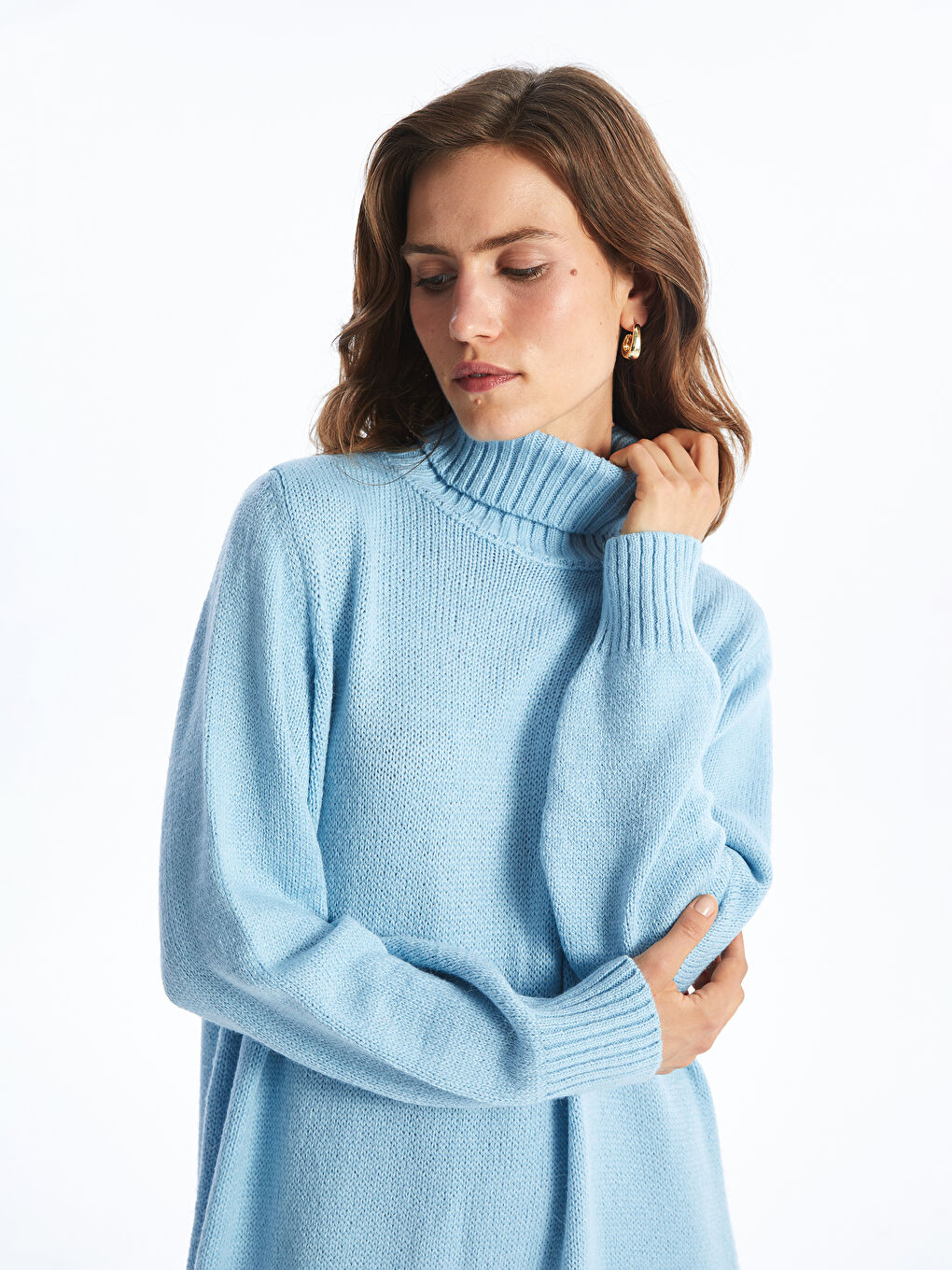 Turtleneck Oversize Women's Knitwear Dress
