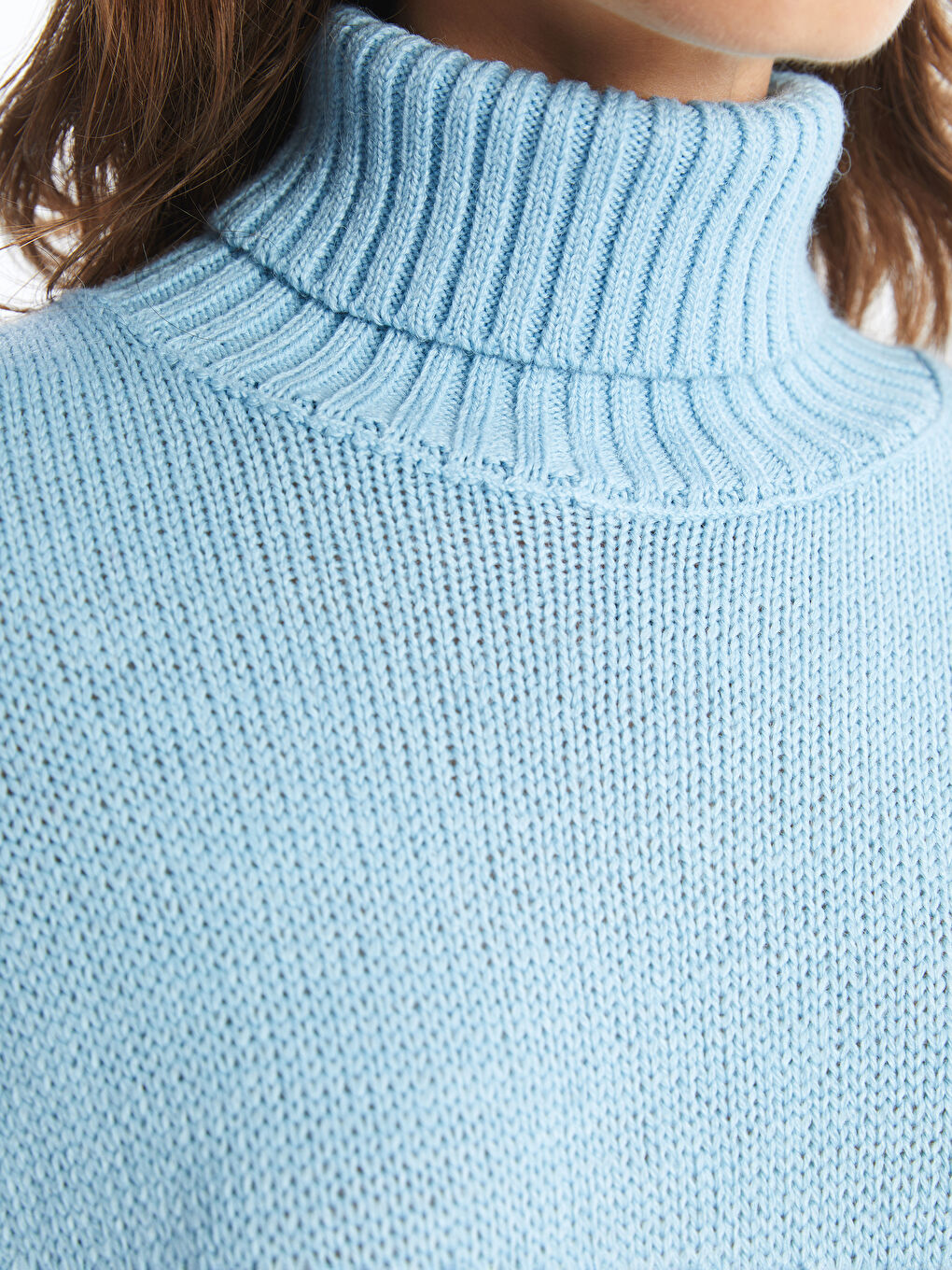 Turtleneck Oversize Women's Knitwear Dress-2