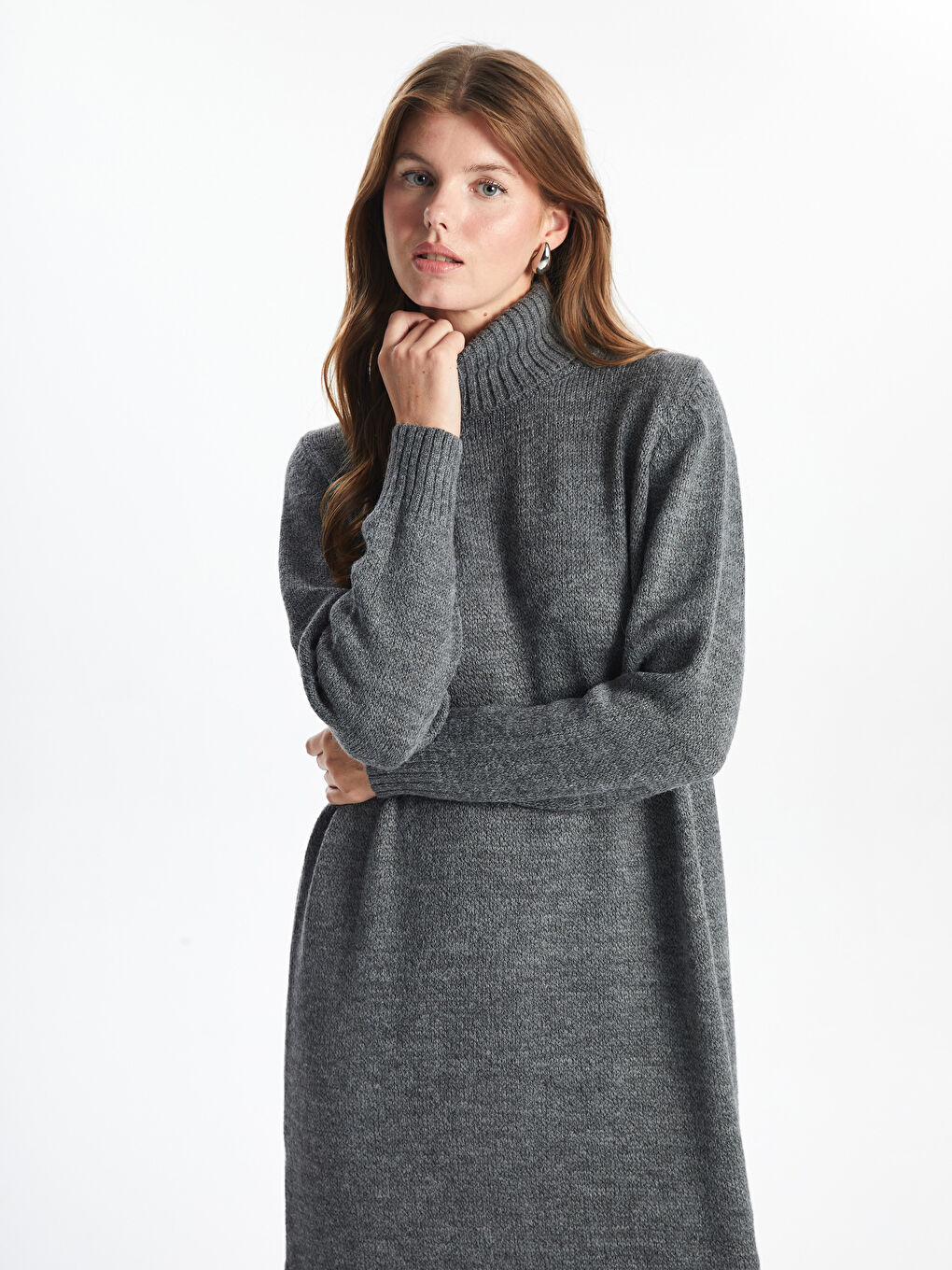 Dolčevita Oversize Haljina od Trikota za Žene-1