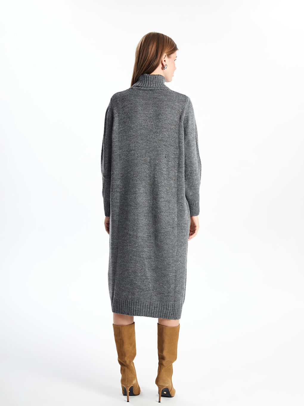 Dolčevita Oversize Haljina od Trikota za Žene-3