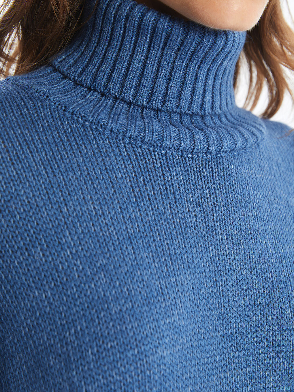 Robe en Tricot Oversize pour Femmes à Col Roulé-2