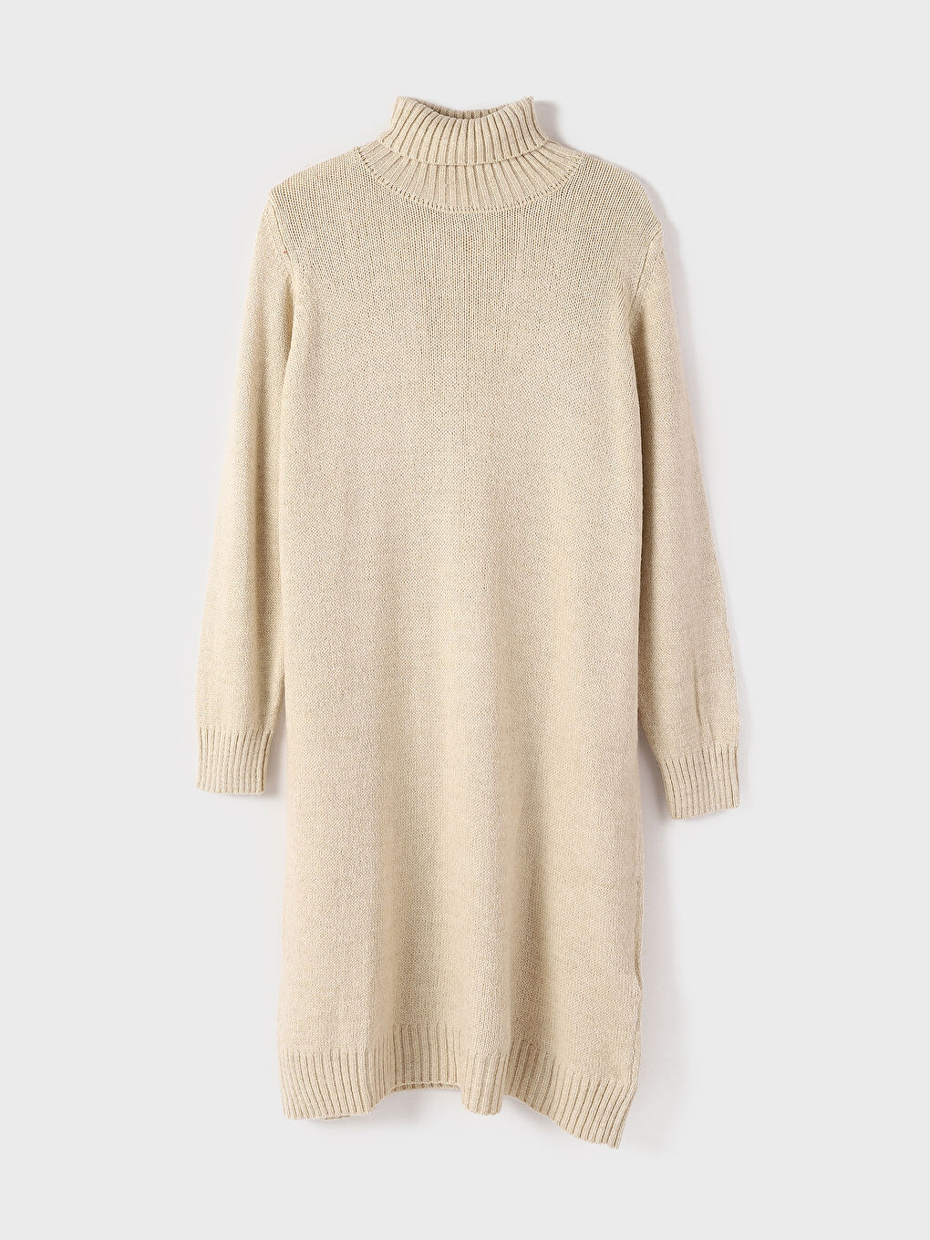 Robe en Tricot Oversize pour Femmes à Col Roulé-4