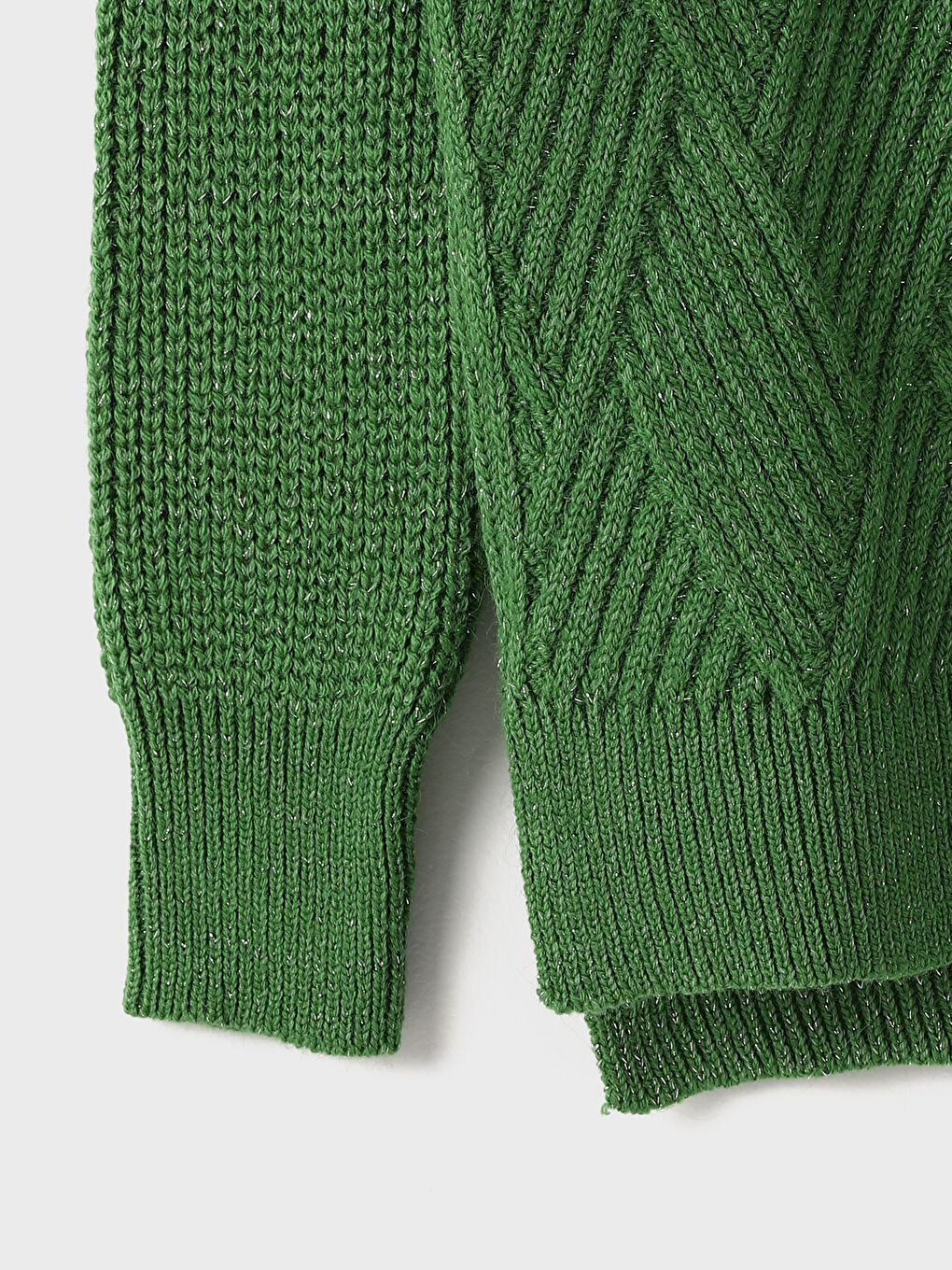 Crew Neck Self-Patterned Women's Knitwear Sweater -W4FC28Z8-YKK