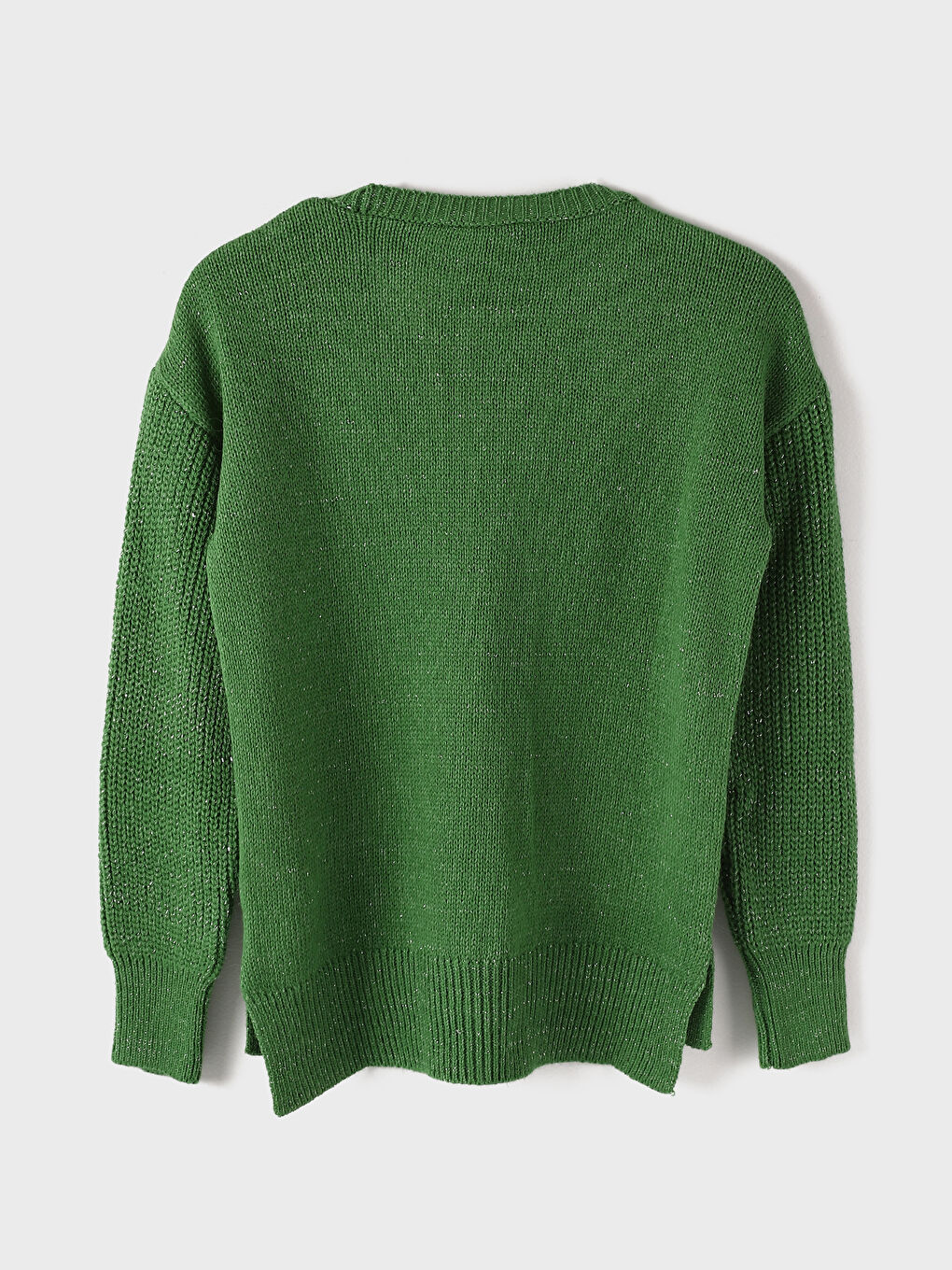 Crew Neck Self-Patterned Women's Knitwear Sweater -W4FC28Z8-YKK