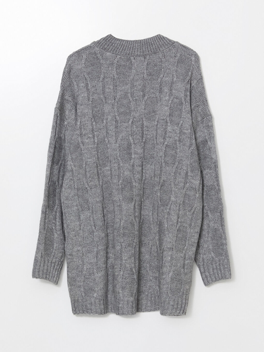 Half Turtleneck Self-Patterned Oversize Women's Knitwear Tunic -W4FC31Z8-L8N