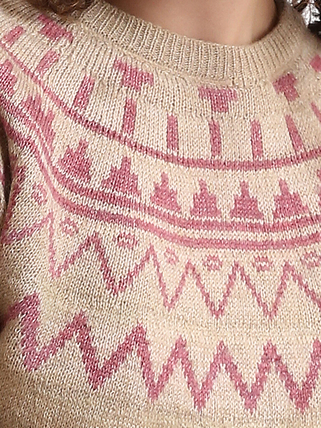 بلوفر تريكو بياقة هاي نيك للسيدات-2