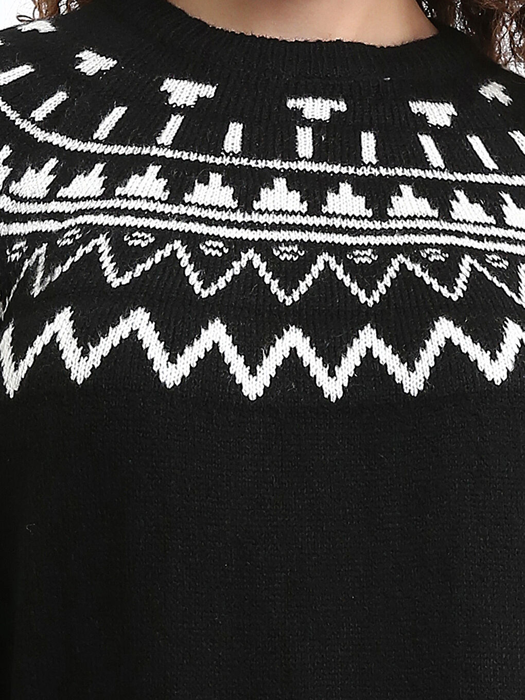 Pull-over en Tricot à Col Cheminée pour Femmes-2