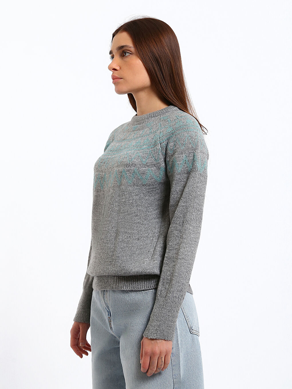 بلوفر تريكو بياقة هاي نيك للسيدات-3