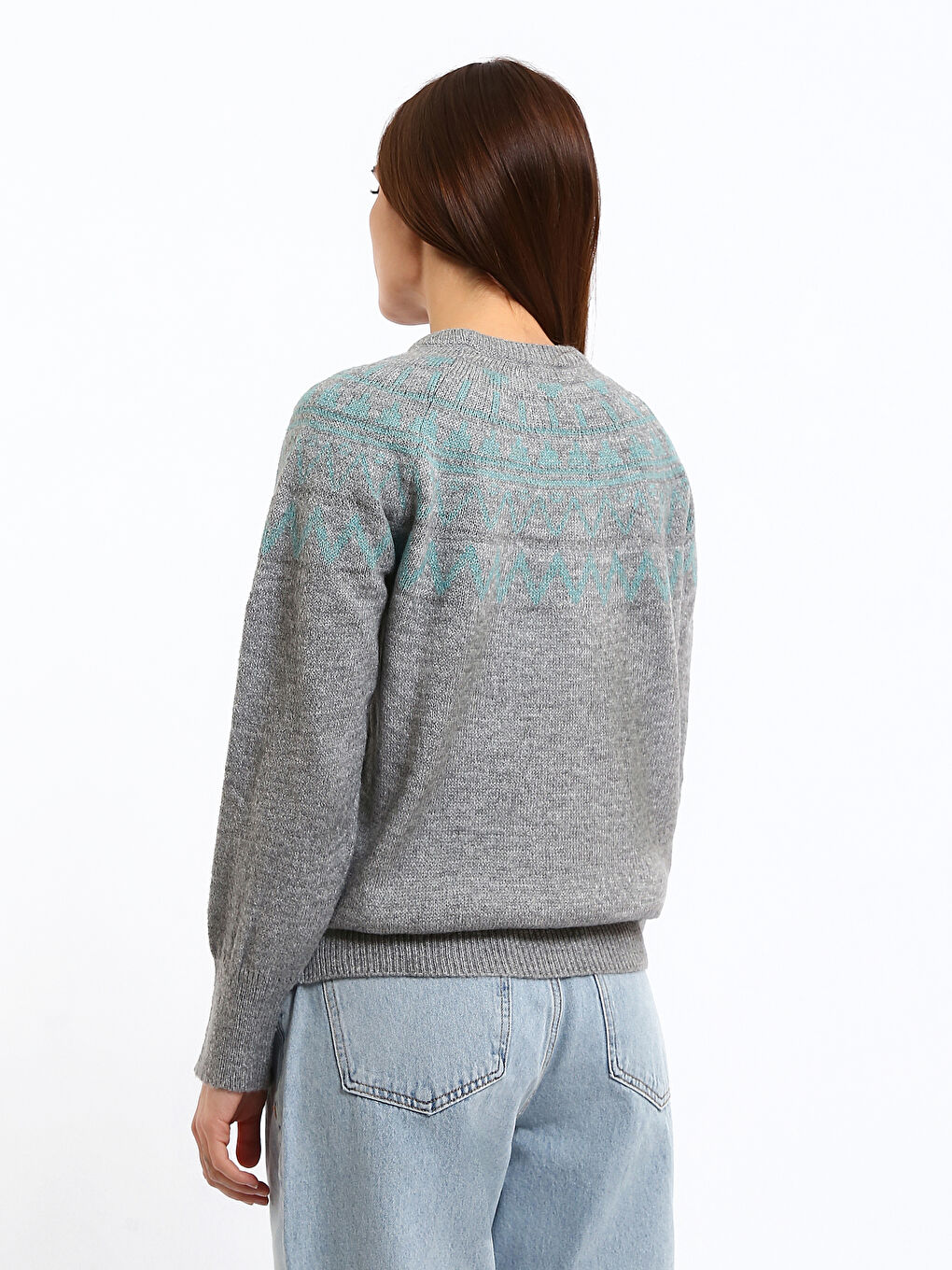 بلوفر تريكو بياقة هاي نيك للسيدات-4