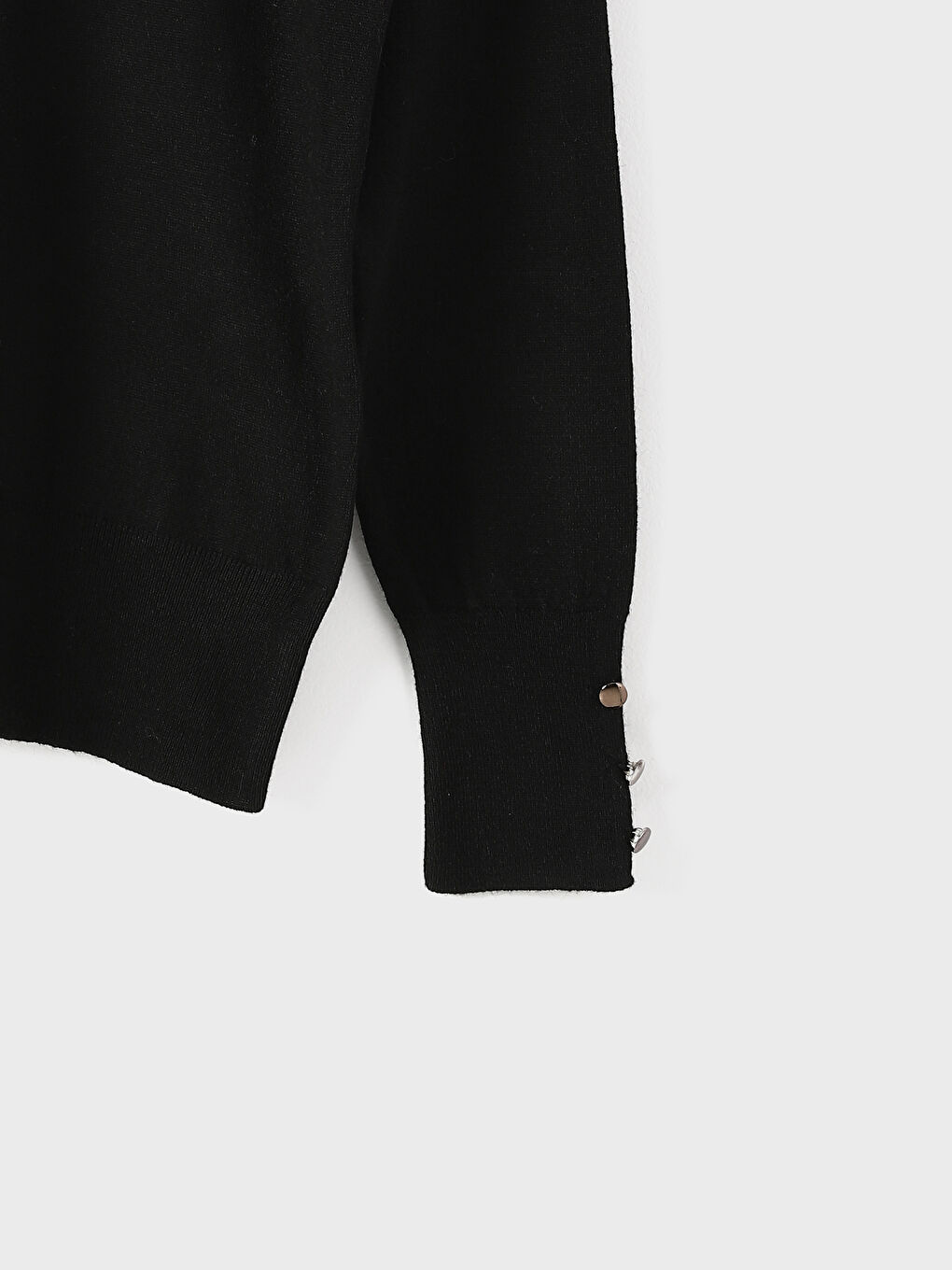 Pull-over en Tricot Uni à Col Rond et Manches Longues pour Femmes-2