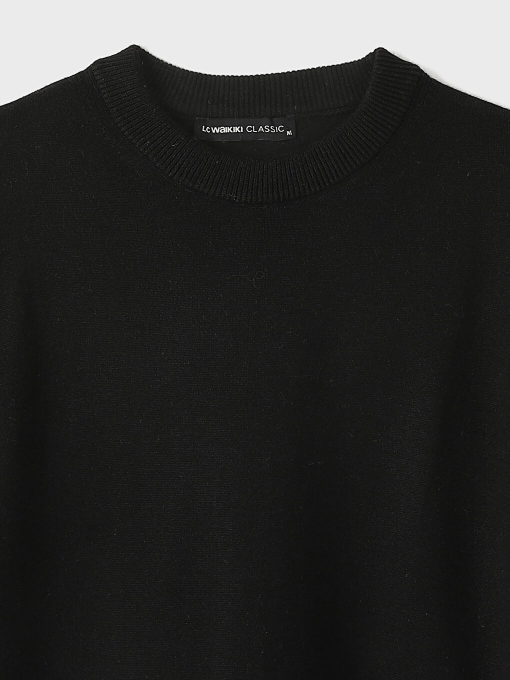 Pull-over en Tricot Uni à Col Rond et Manches Longues pour Femmes-3