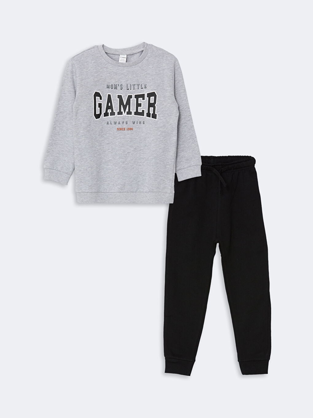 LCW Kids Ensemble Sweat-Shirt Col Rond et Pantalon de Survêtement Bébé Garçon, Lot de 2 -W4FC37Z1-D5P