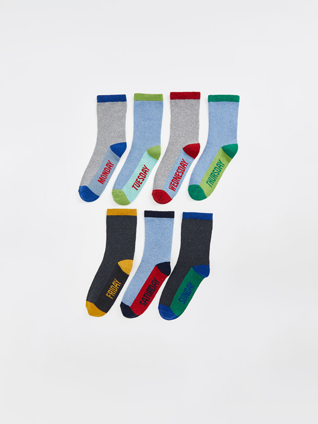 Patterned Boys' Ankle Socks 7 Pack -W4FC71Z4-K00