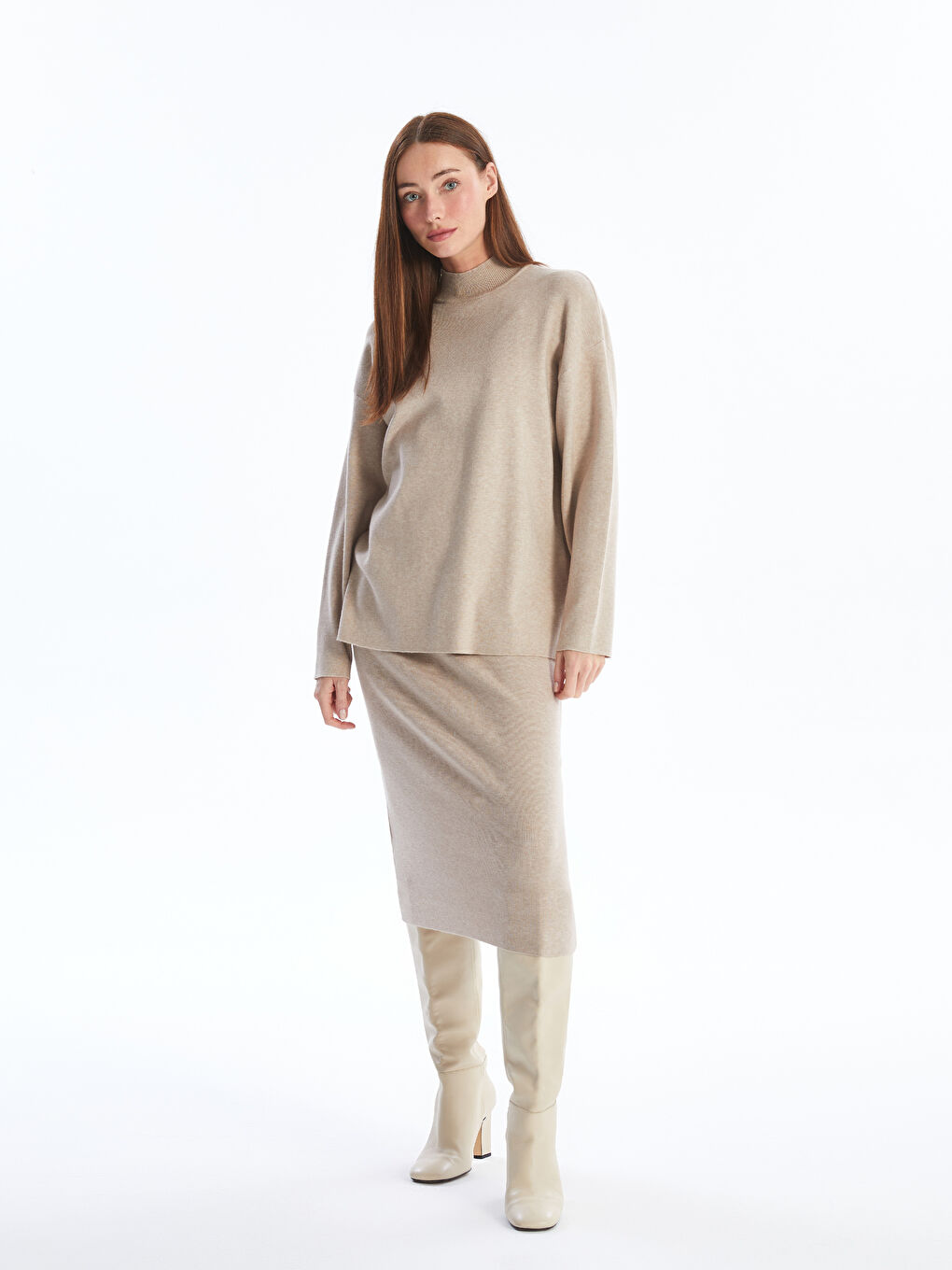 Elasticated Waist Women's Knitwear Skirt