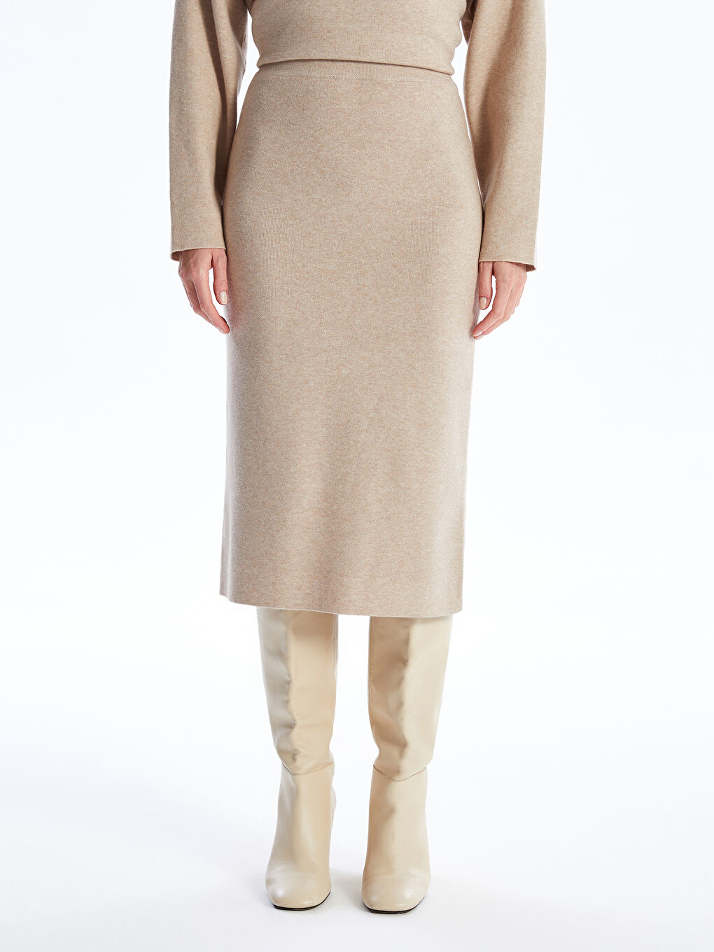 Elasticated Waist Women's Knitwear Skirt-1